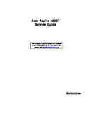 Free Acer Aspire 4820T service manual
