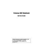 Free Acer Extensa 500 service manual