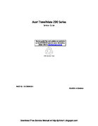 Free Acer TravelMate 290 service manual