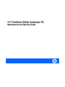 Free HP/Compaq HP Elitebook 2530P service manual
