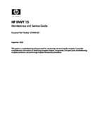 Free HP/Compaq HP Envy 15 service manual
