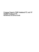 Free HP/Compaq HP G6000 Compaq Presario F500 service manual