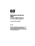 Free HP/Compaq HP Pavilion DV8000 DV8200 service manual