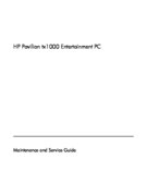 Free HP/Compaq HP Pavilion TX1000 service manual