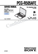 Free Sony PCG-R505AFE service manual